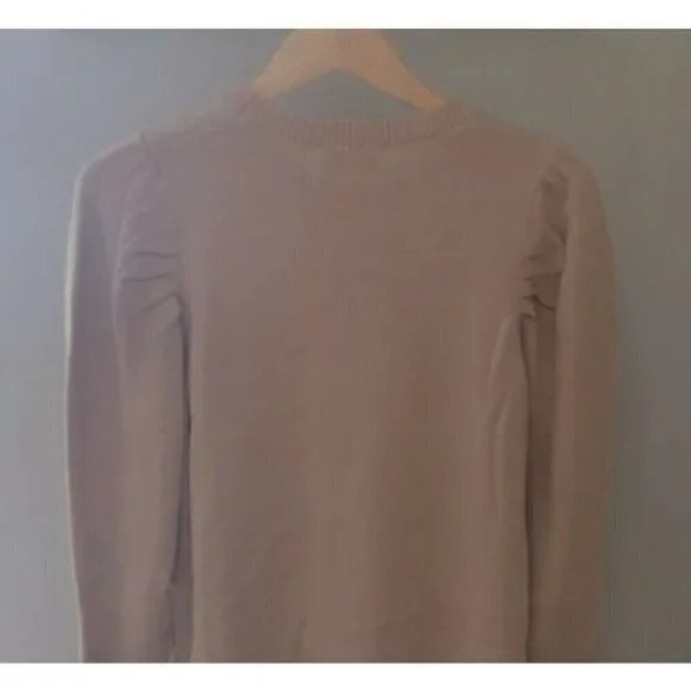 New Wayf X Influencer San Francisco Puff Sleeve Sweater Dress Medium Camel - Picture 9 of 10